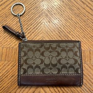 Coach Zippered Change Purse Keychain